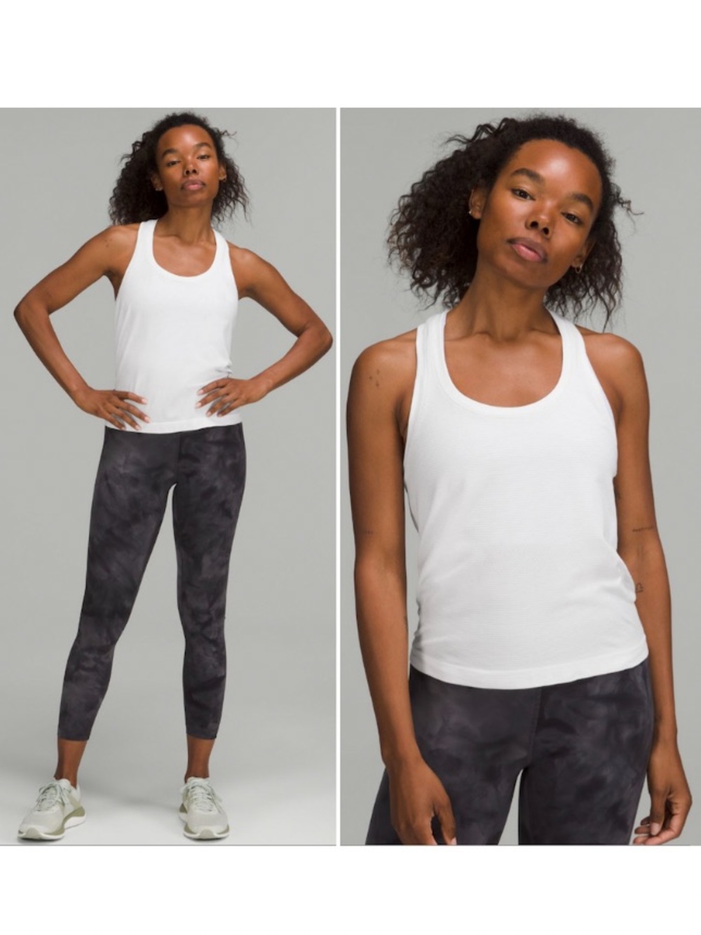 LULULEMON Swiftly Tech Racerback Tank Top 2.0 Waist Length in White Sz. 8